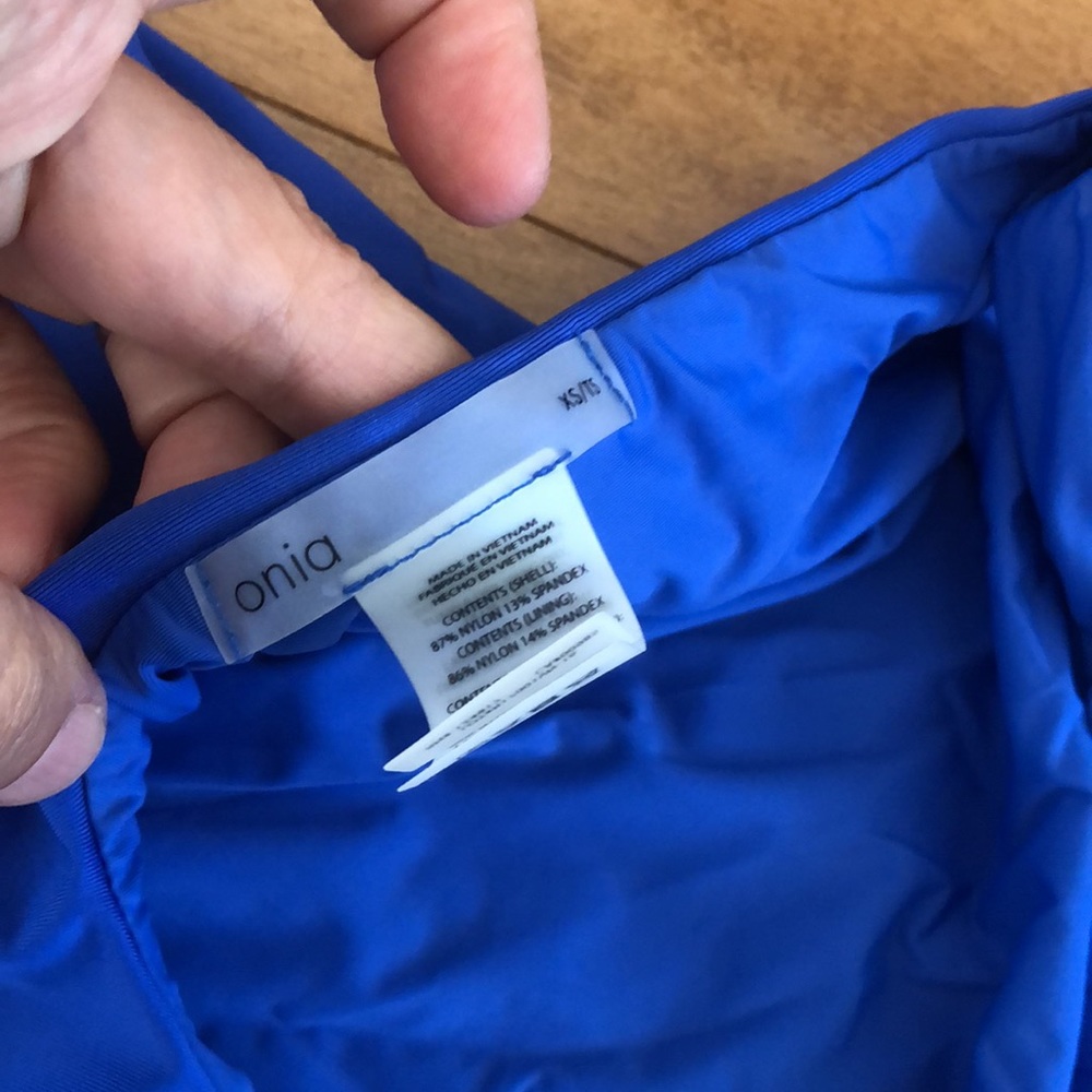 ONIA HEATHER ONE PIECE SWIMSUIT IN COBALT BLUE SIZE XSMALL NEW WITH TAGS - Picture 7 of 10